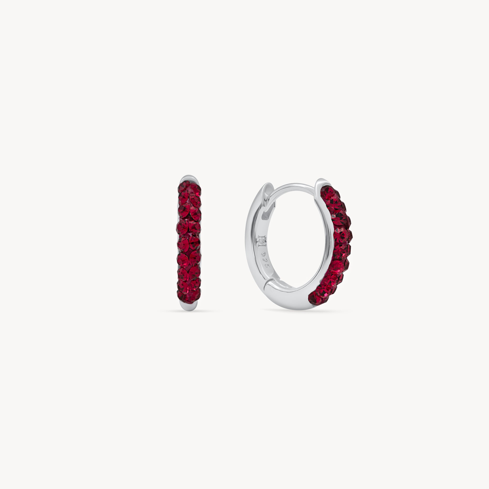 July Birthstone Sparkle Hoops