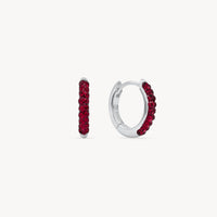 July Birthstone Sparkle Hoop Earrings