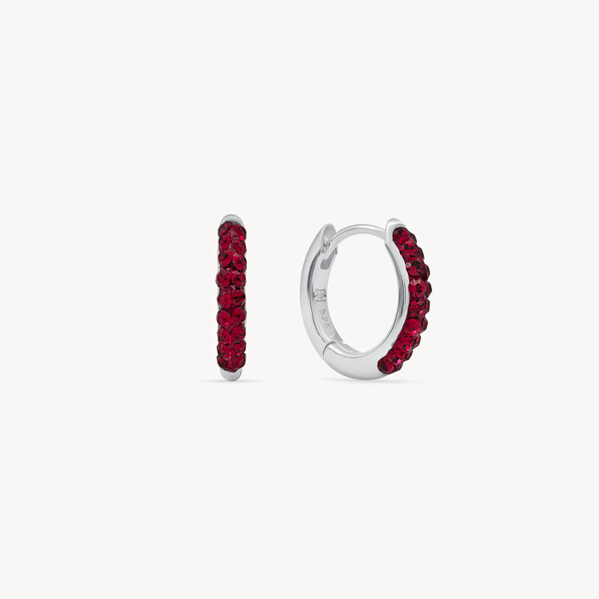 July Birthstone Sparkle Hoops