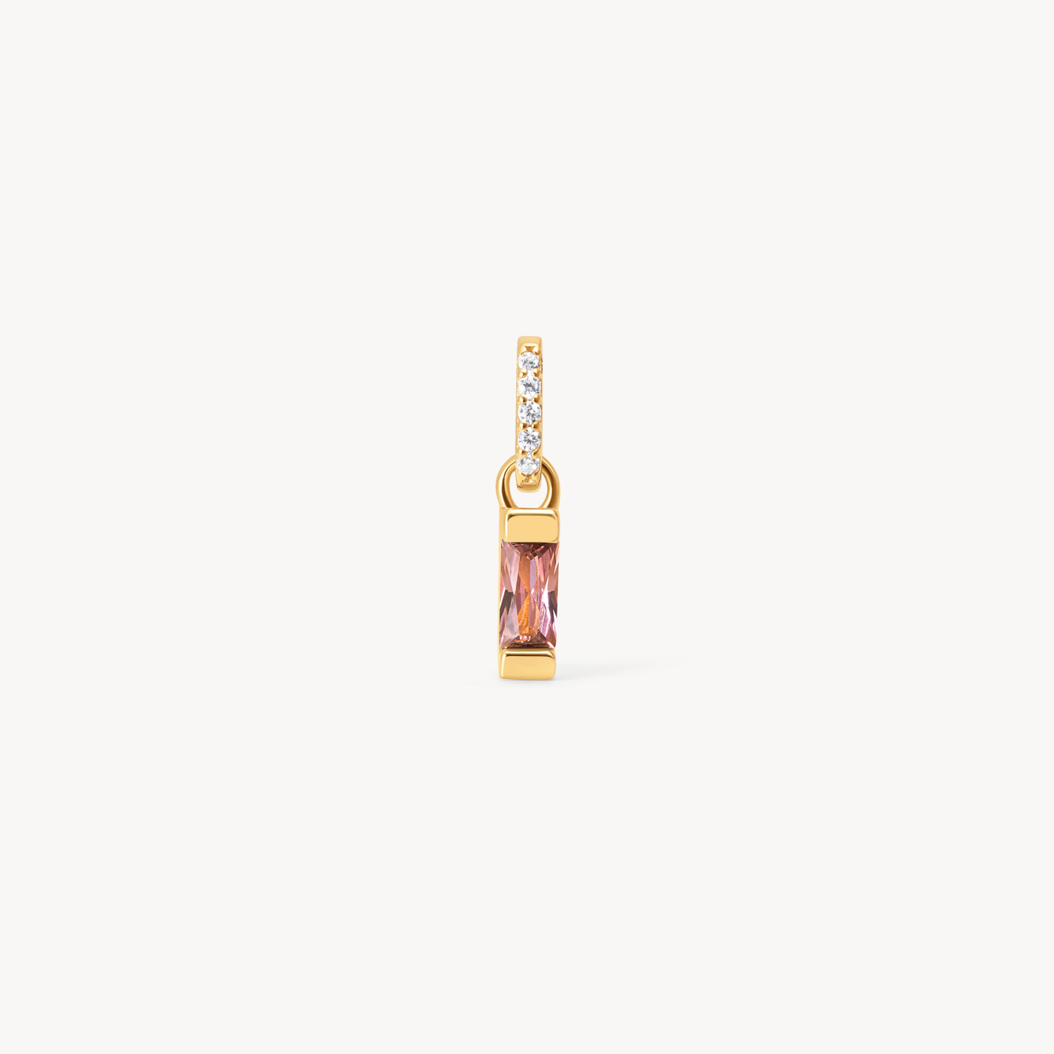 June Birthstone Baguette Charm