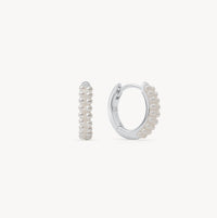 June Birthstone Sparkle Hoop Earrings