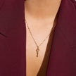 Key To Your Heart Necklace in Gold on model