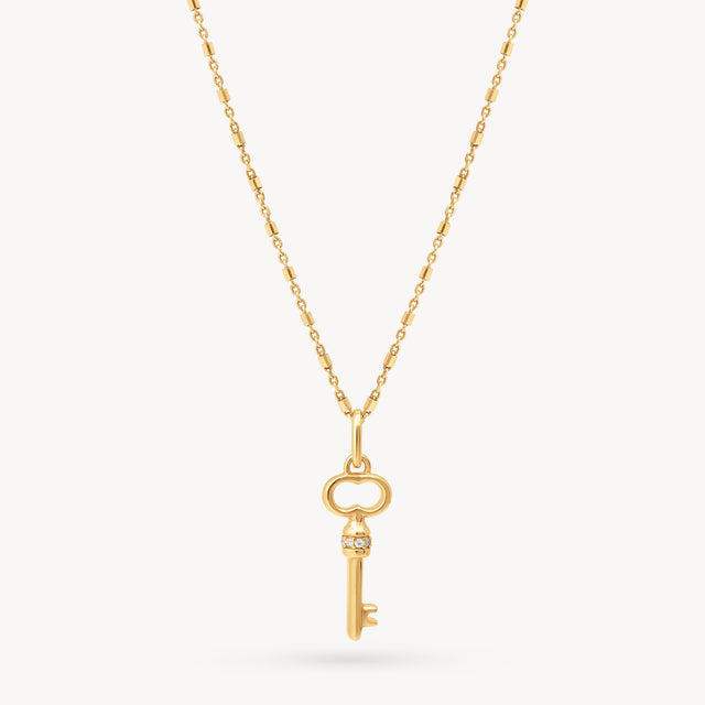 Gold Key To Your Heart Necklace