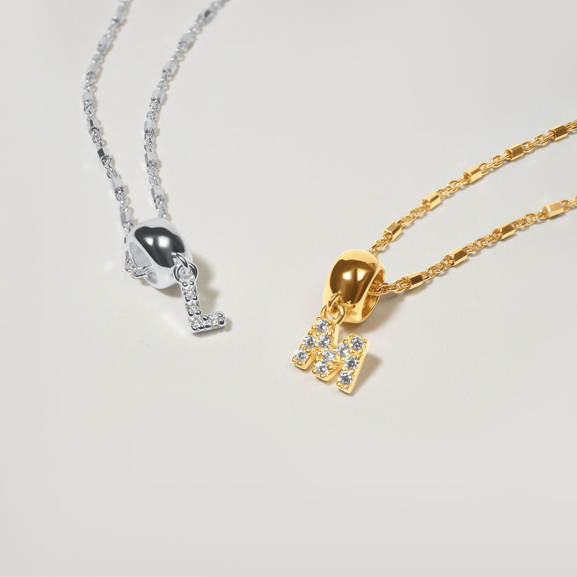Pavé Letter Bead Charm