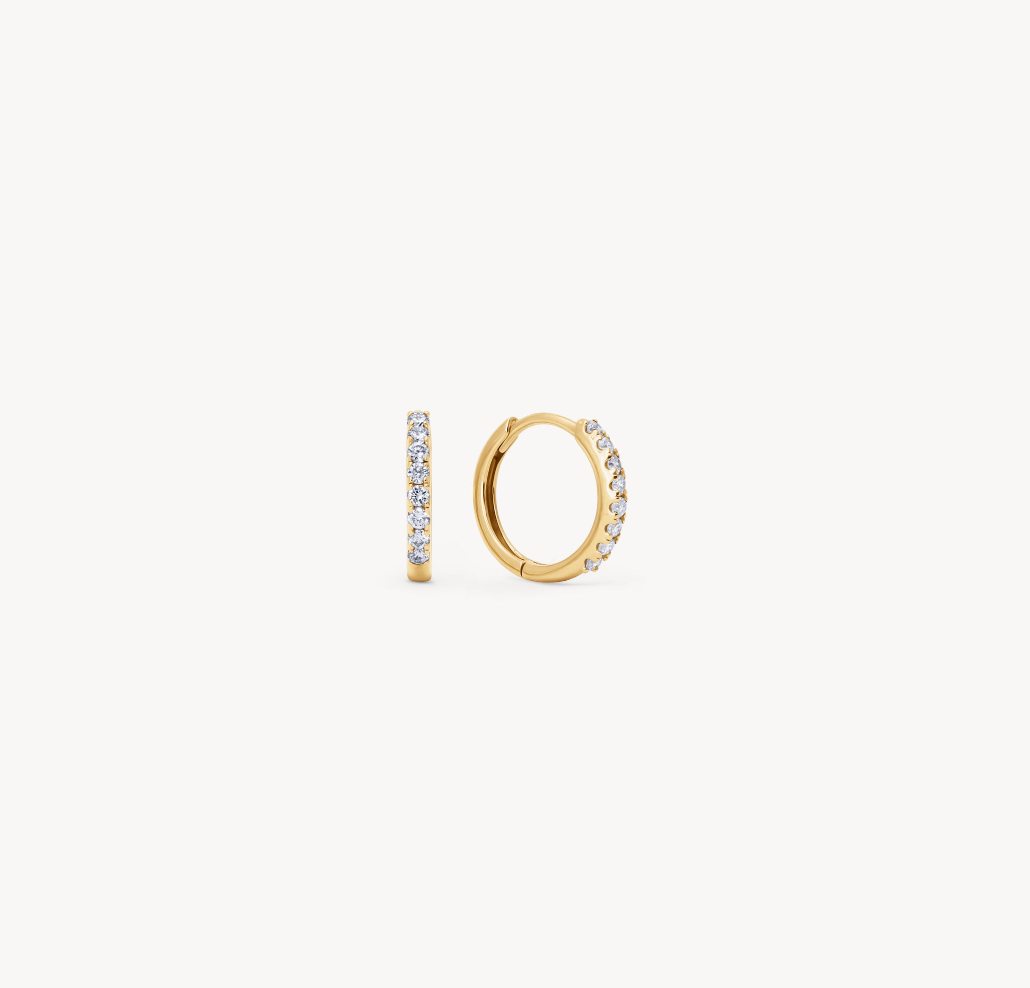 12.5mm Lab Diamond Hoop Earrings