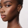 12.5mm Lab Diamond Hoop Earrings on model