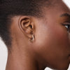 16mm Lab Diamond Hoop Earrings on model