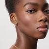 16mm Lab Diamond Hoop Earrings on model