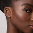 Lab Diamond Pavé Stud Earrings on model