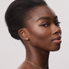 Lab Diamond Pavé Stud Earrings on model