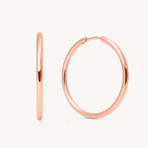Rose Gold Large Hoop Earrings