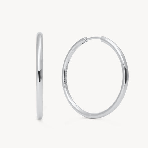 Silver Large Hoop Earrings