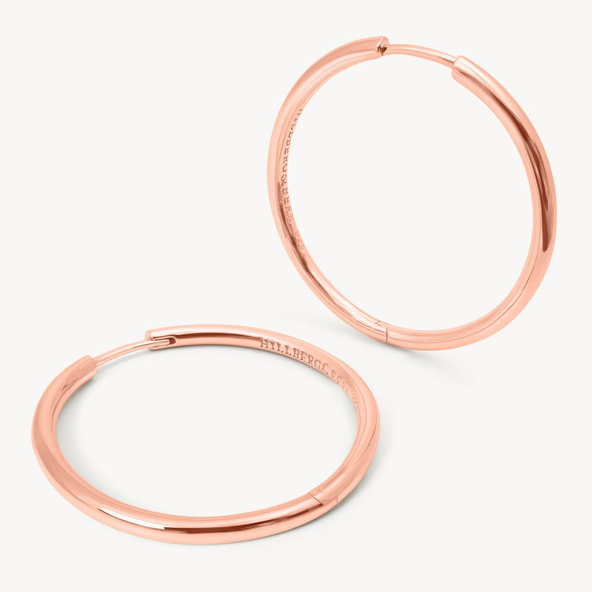 Rose Gold Large Hoop Earrings
