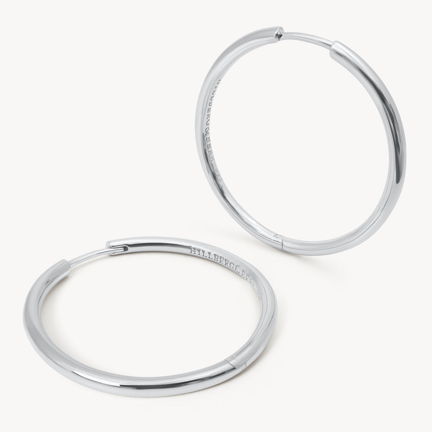 Silver Large Hoop Earrings