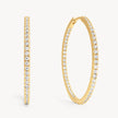 Gold Large Pavé Hoop Earrings