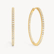 Gold Large Pavé Hoop Earrings