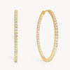 Gold Large Pavé Hoop Earrings