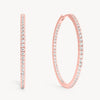 Rose Gold Large Pavé Hoop Earrings