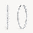 Silver Large Pavé Hoop Earrings