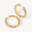 Soft Gold Large Sparkle Hoop Earrings