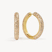 Soft Gold Large Sparkle Hoop Earrings