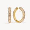 Soft Gold Large Sparkle Hoop Earrings