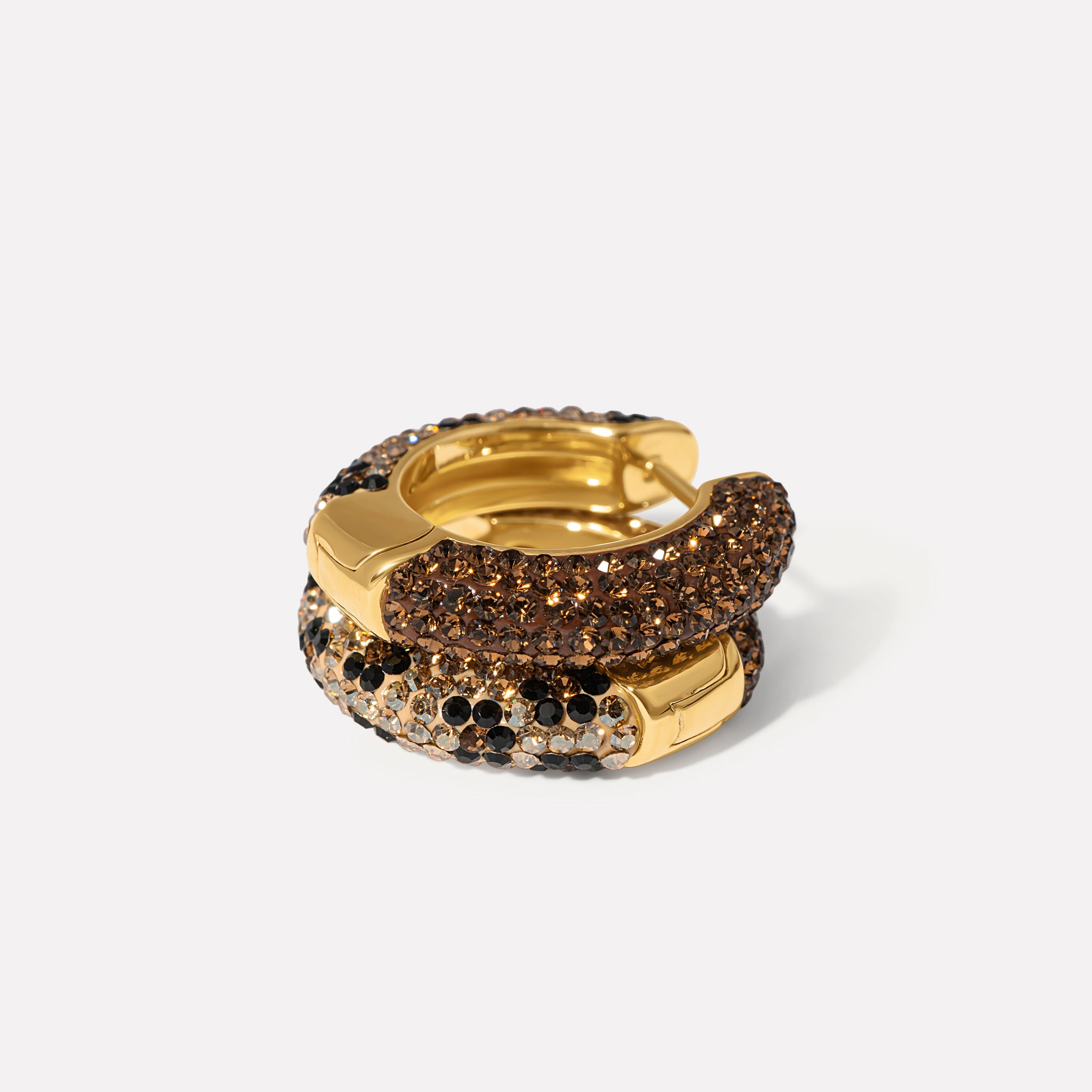 Medium Reversible Sparkle Hoop Earrings
