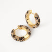 Leopard Medium Sparkle Hoop Earrings