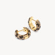 Leopard Small Sparkle Hoop Earrings