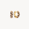 Leopard Small Sparkle Hoop Earrings