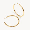 Gold Lightweight Statement Hoop Earrings laying flat