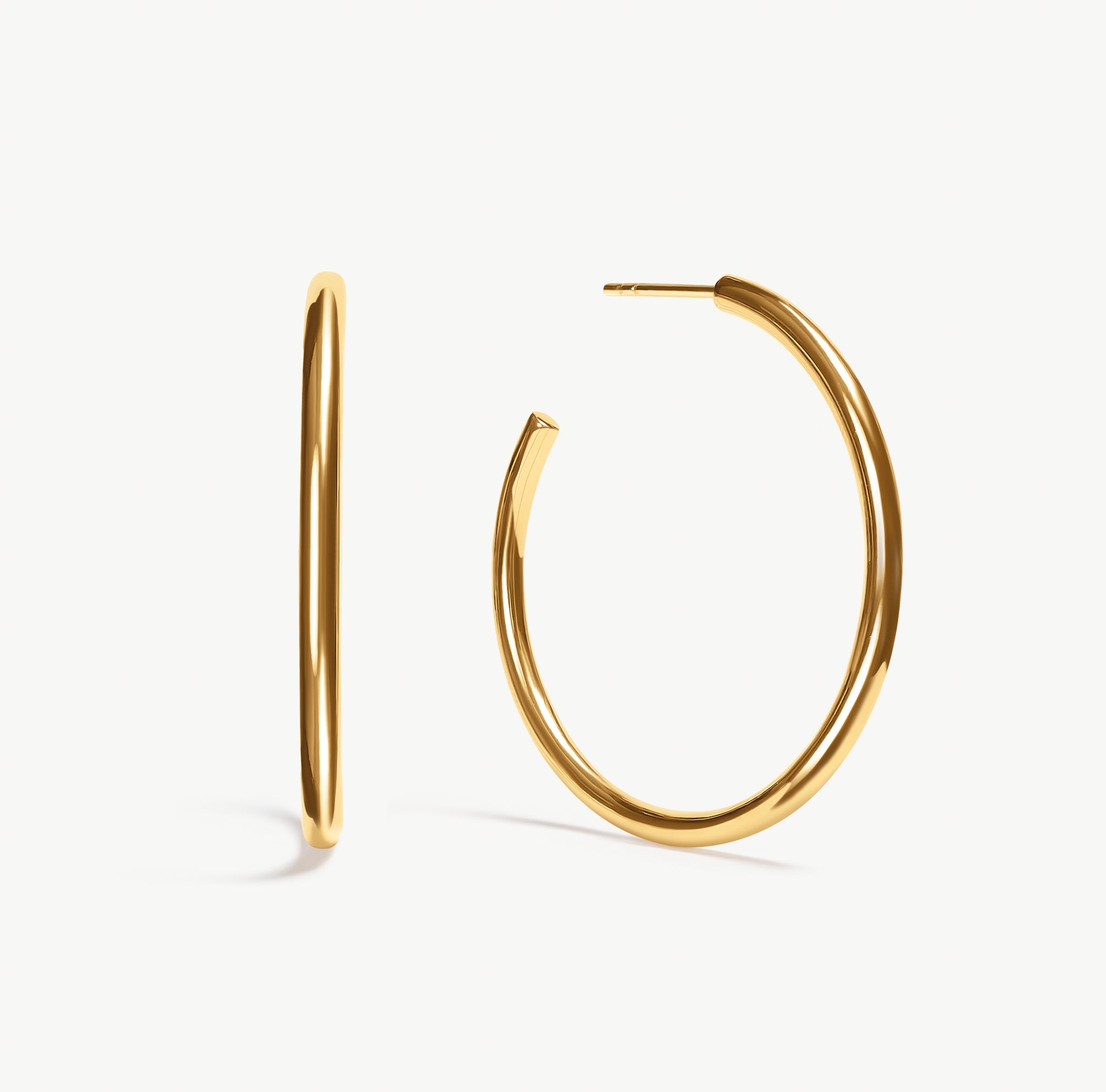 Gold Lightweight Statement Hoop Earrings