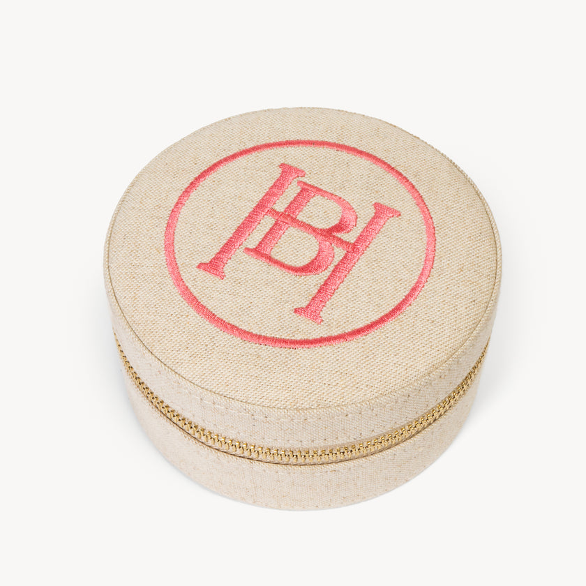 Linen Jewelry Case closed