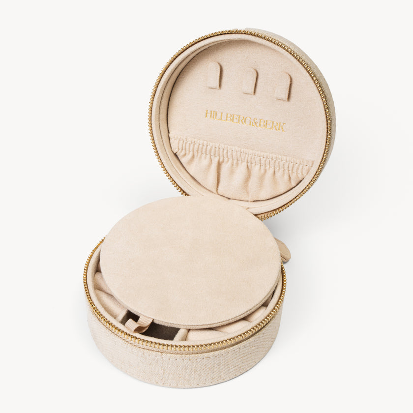 Linen Jewelry Case open