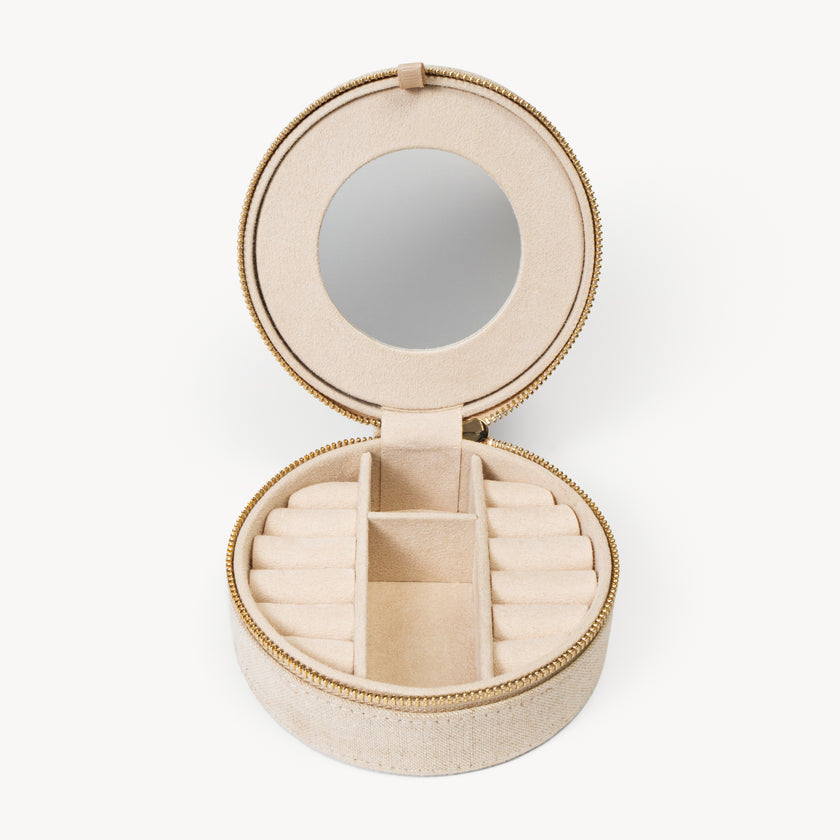 Linen Jewelry Case from facing