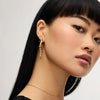 Lizard Statement Earrings on model