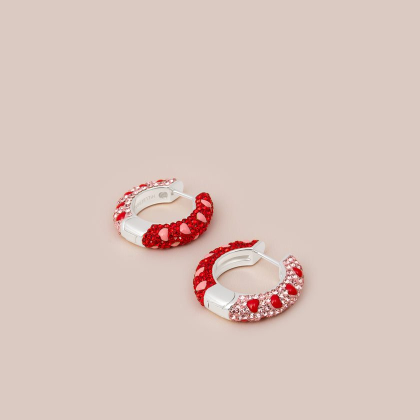 Lovestruck Medium Sparkle Reversible Hoop Earrings