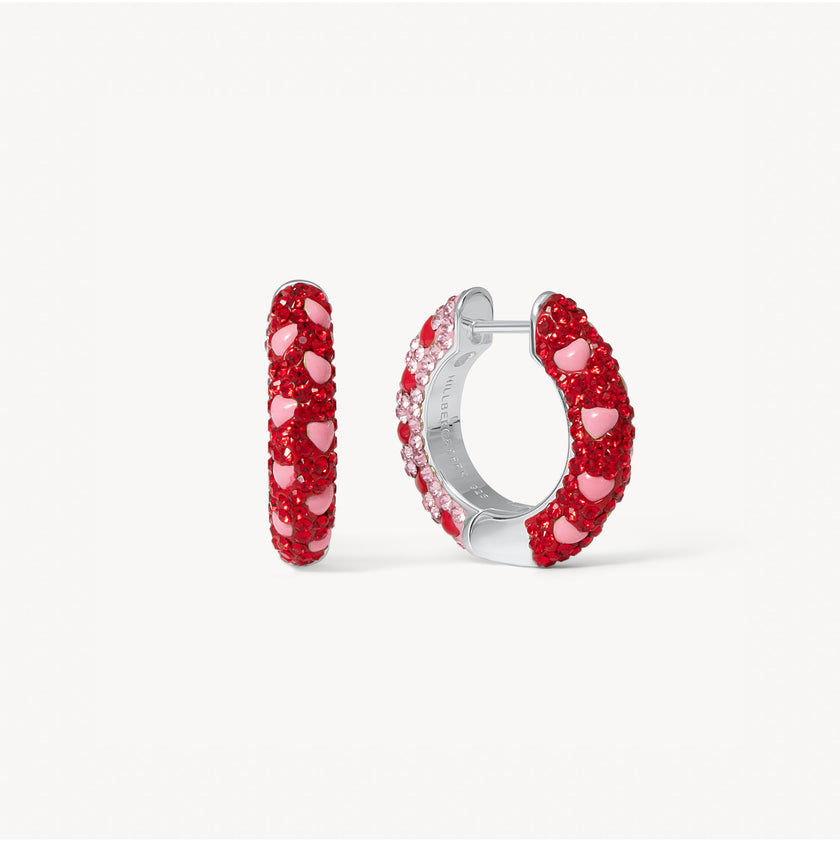 Lovestruck Medium Sparkle Reversible Hoop Earrings