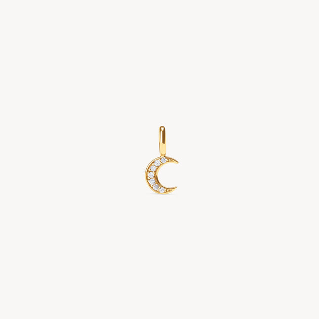 Lunar Pavé Charm Gold