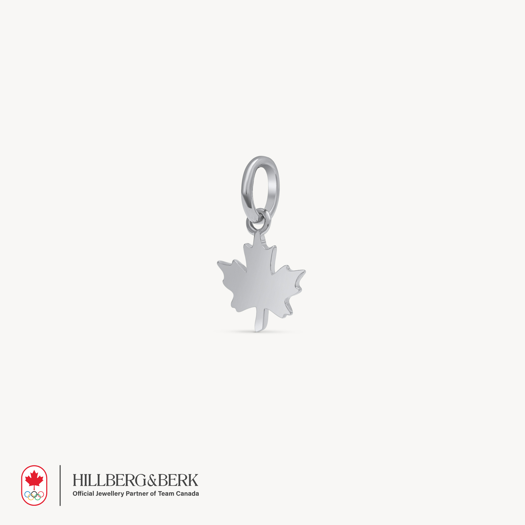 Maple Leaf Charm in Silver
