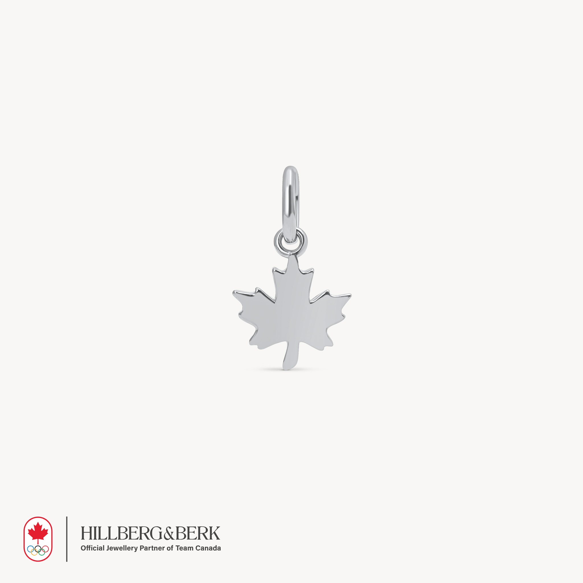 Maple Leaf Charm in Silver