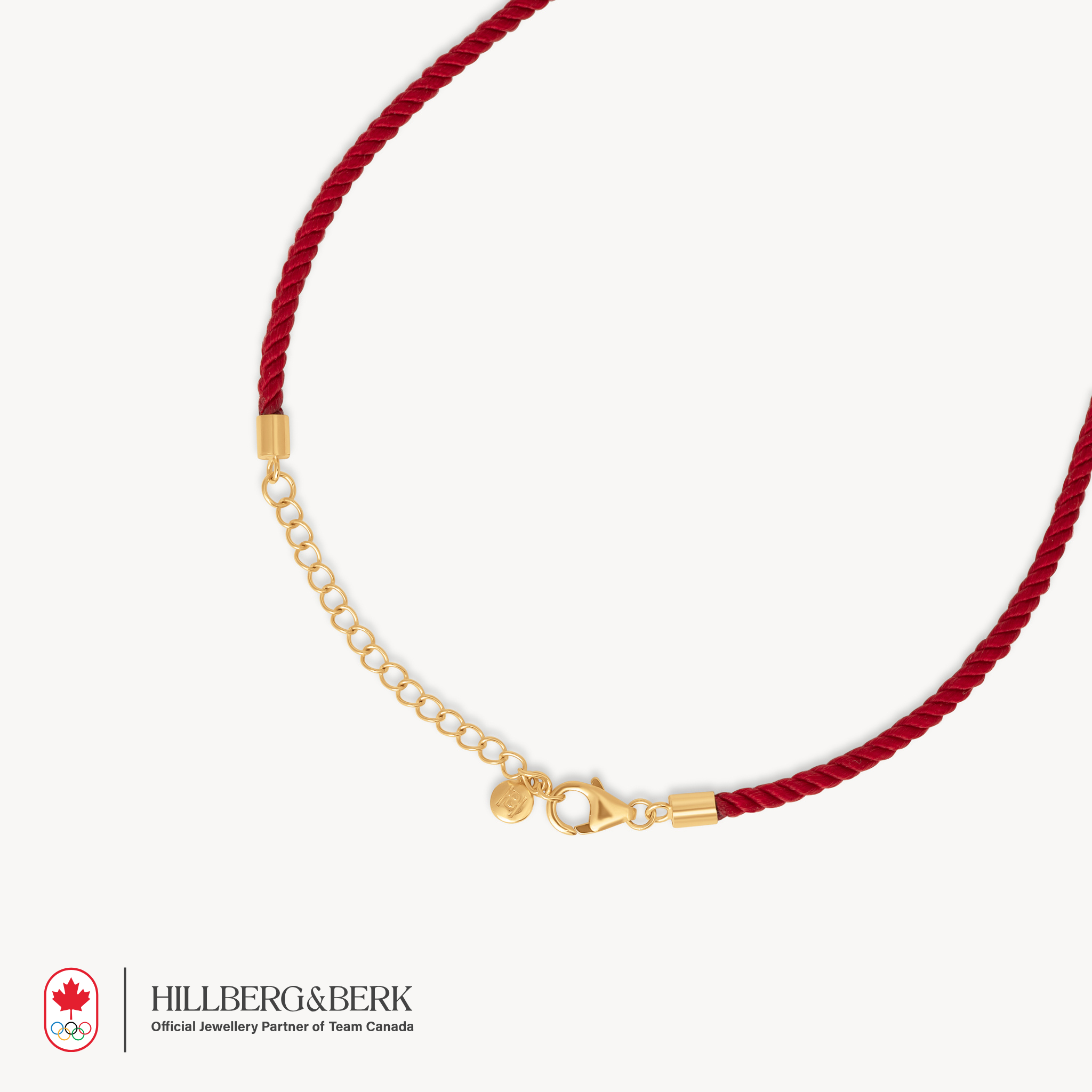 Maple Leaf Corded Necklace clasp