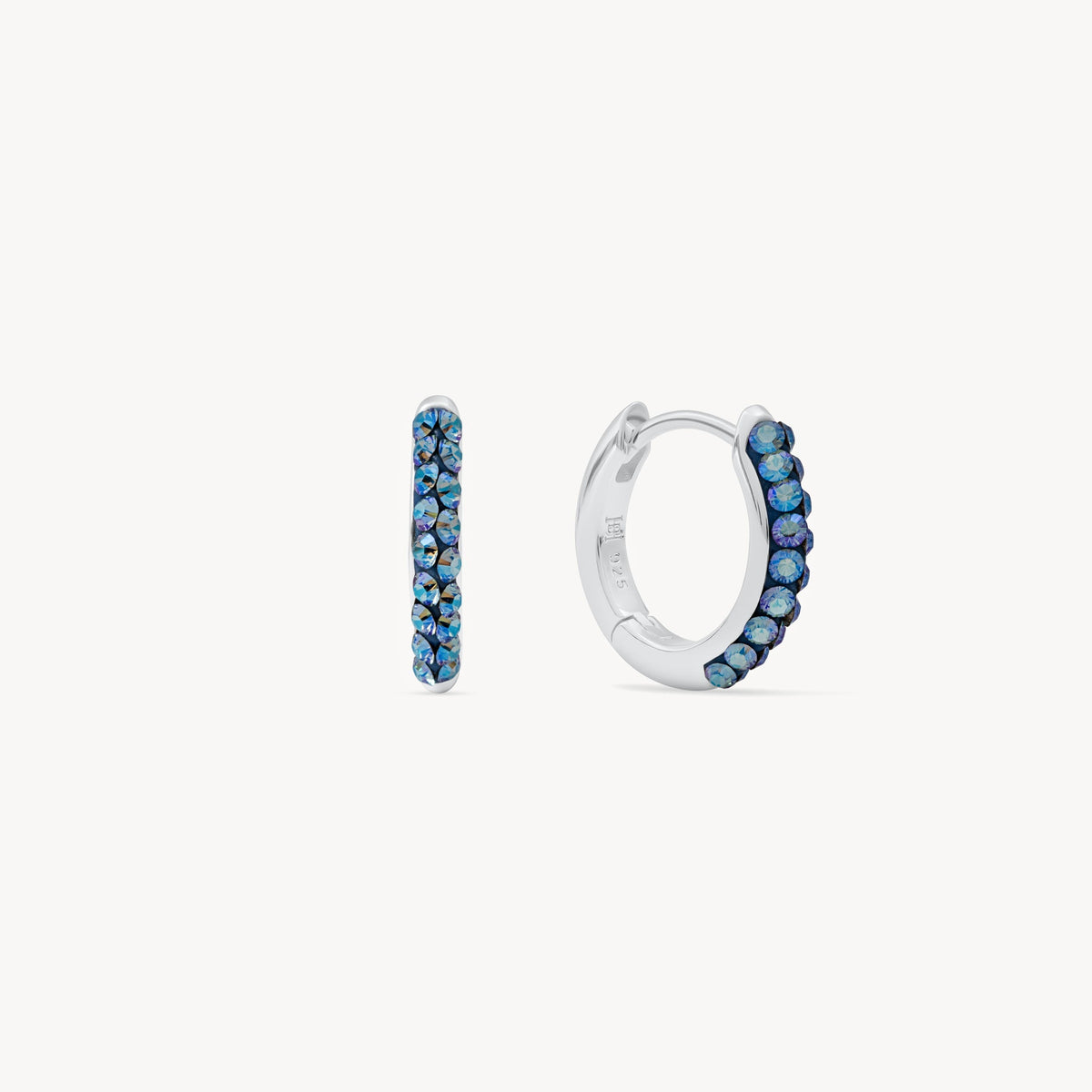March Birthstone Sparkle Hoop Earrings