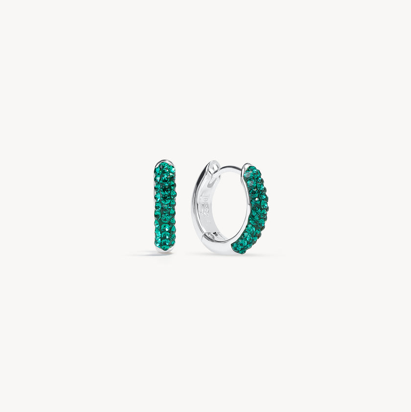 May Birthstone Always On Hoop Earrings
