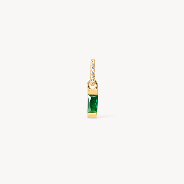 May Birthstone Baguette Charm
