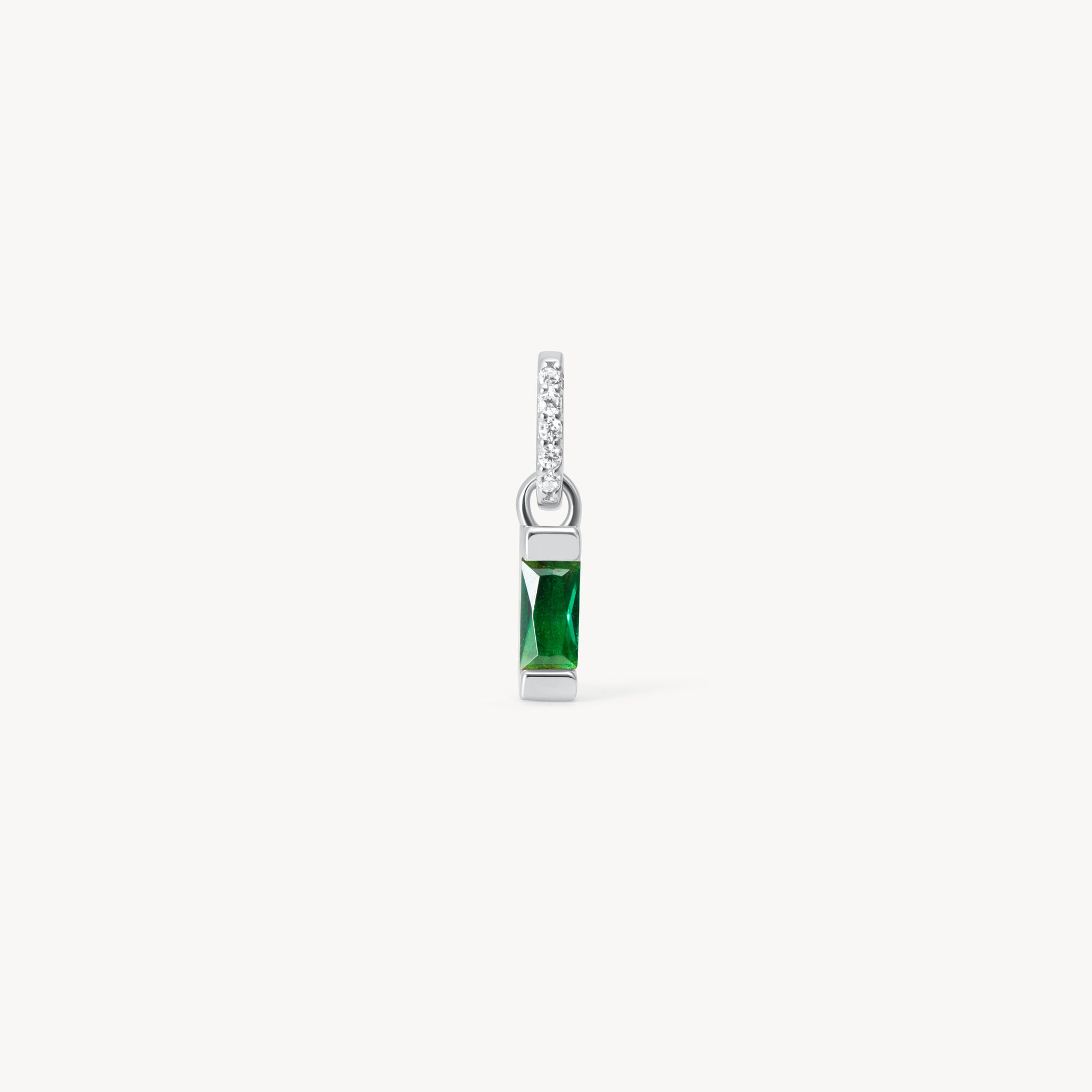 May Birthstone Baguette Charm