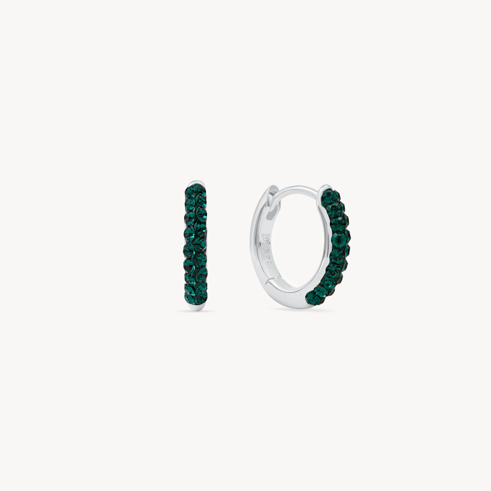 May Birthstone Sparkle Hoops