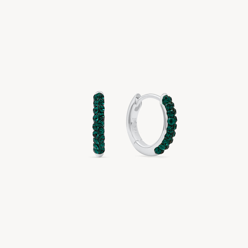 May Birthstone Sparkle Hoops