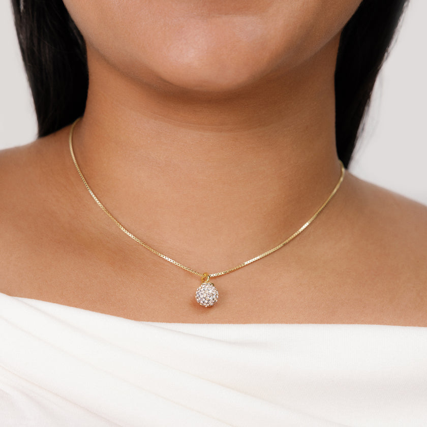 Dancing Queen Medium Sparkle Ball™ Charm on model