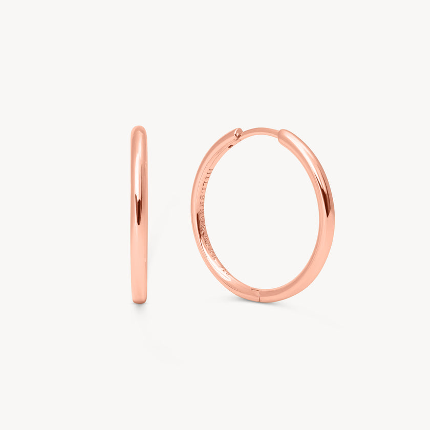 Rose Gold Medium Hoop Earrings
